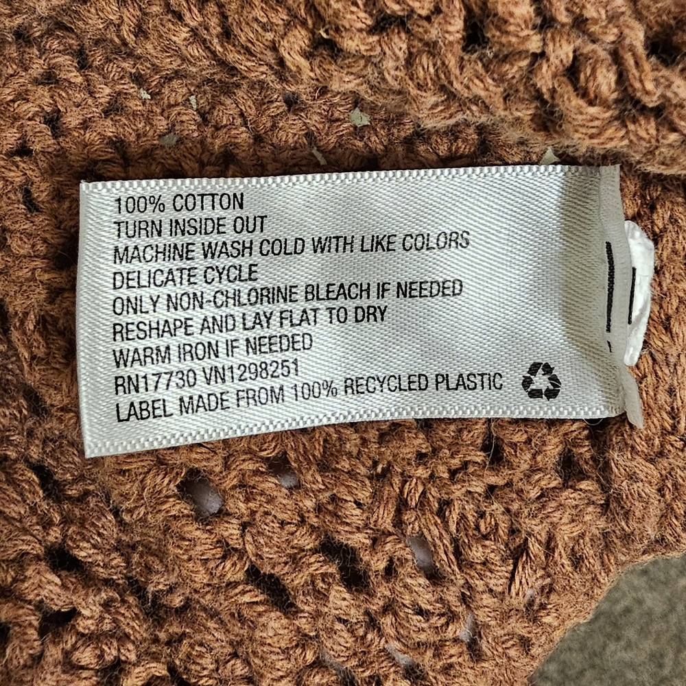 Universal Thread Rust Orange Crotchet Sweater, La… - image 7